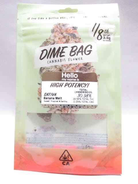 Photograph of product: Dime Bag 1/8 Banana Melt - Banana Melt