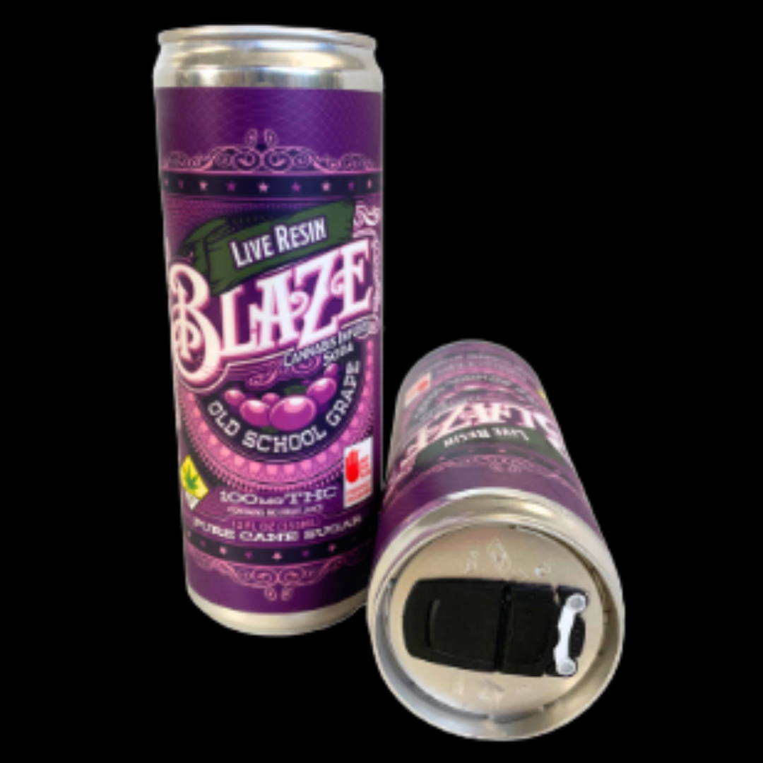 Photograph of Product: Grape DOH Approved 100mg LR 12oz Soda Blaze