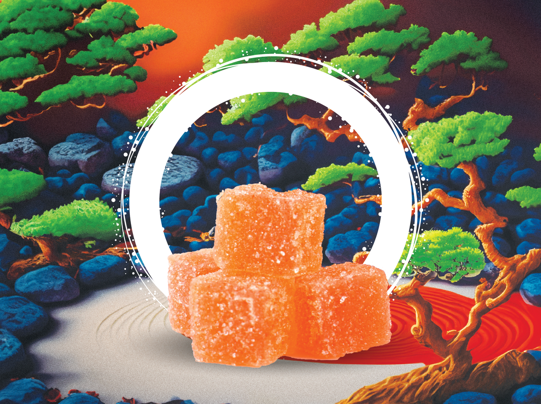Photograph of product: Ozone Edibles Soft Chews 10pk/100mg- Blood Orange