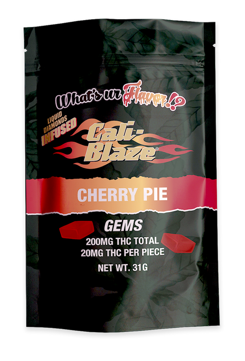 Photograph of product: CALI-BLAZE GEMS | CHERRY PIE | GUMMIES | 200MG