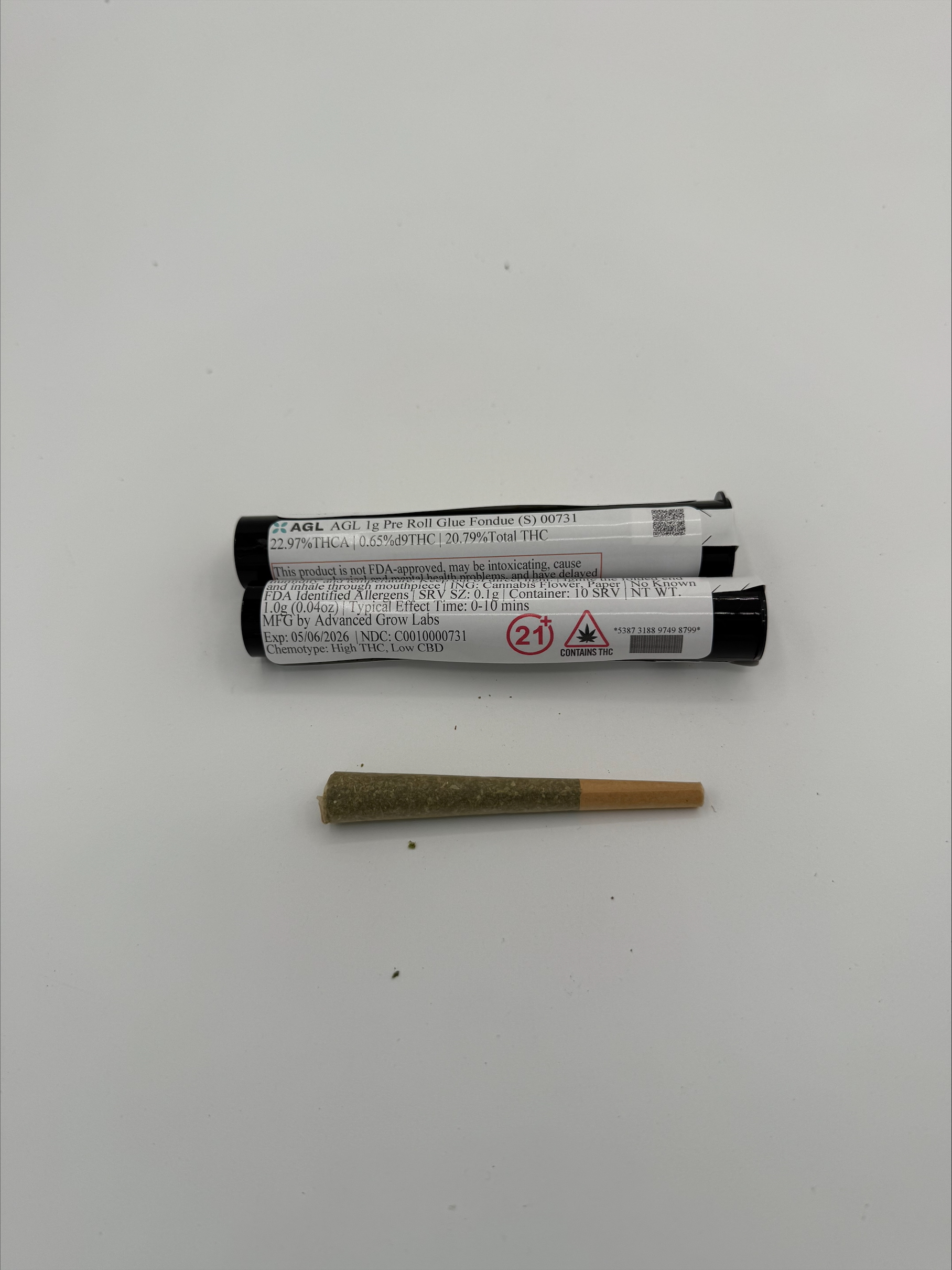 Photograph of product: AGL Glue Fondue (S) 1g Pre-Roll 00731