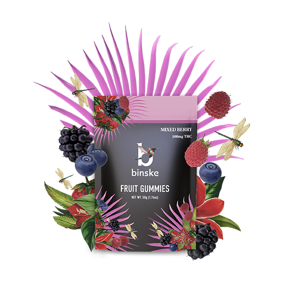 Photograph of product: Binske Mixed Berry Fruit Gummies