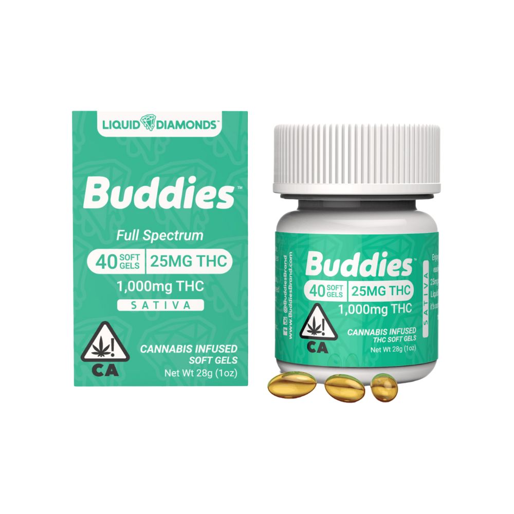 Photograph of product: LIQUID DIAMONDS - 25MG Oui'd CAPS (40CT) - BUDDIES