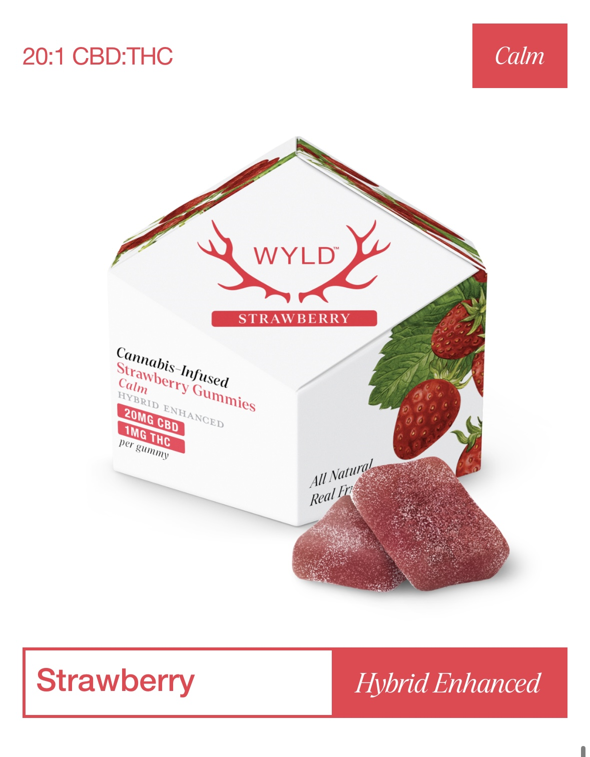 Photograph of product: Strawberry 20:1 | 1mg | 10ct