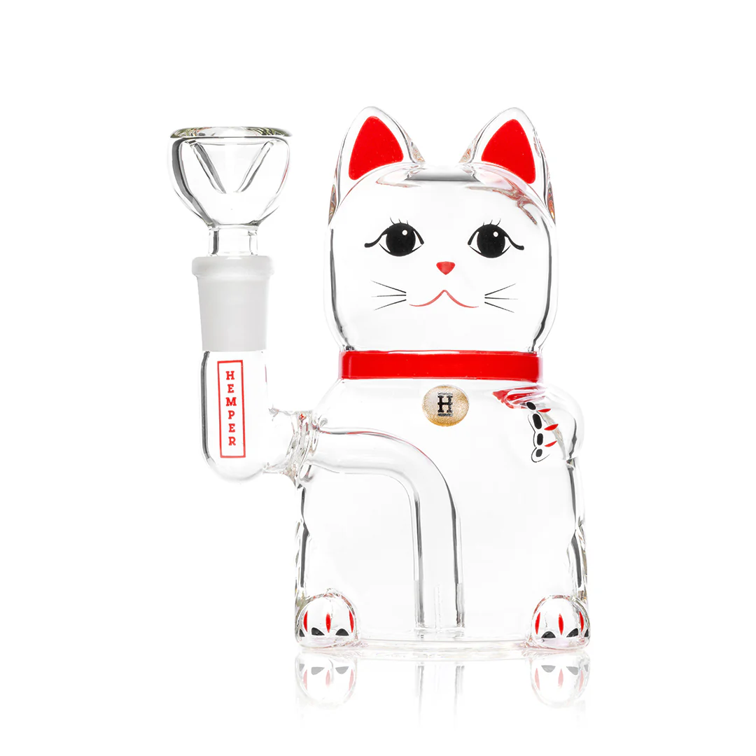 Photograph of product: Hemper - 5" Lucky Money Cat Bong