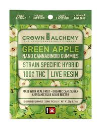 Photograph of product: Green Apple Live Resin Gummy 100mg 2pc Crown B Alchemy