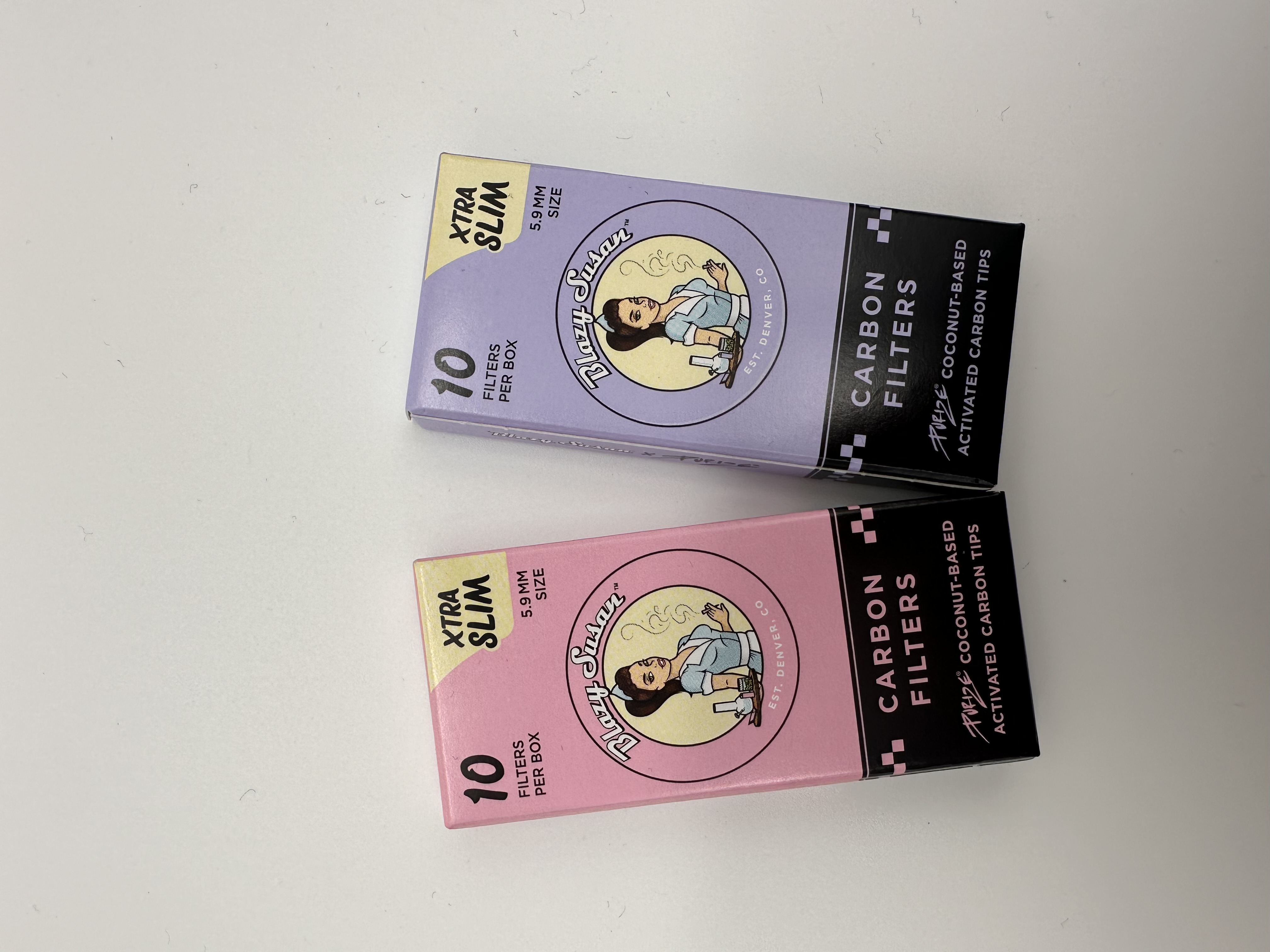 Photograph of product: Blazy Susan | Purize Activated Carbon Tips | 10pk Xtra Slim Size