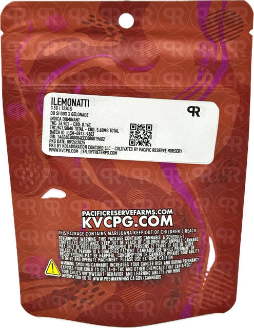 Photograph of product: Ilemonatti 3.5g Bag - Pacific Reserve