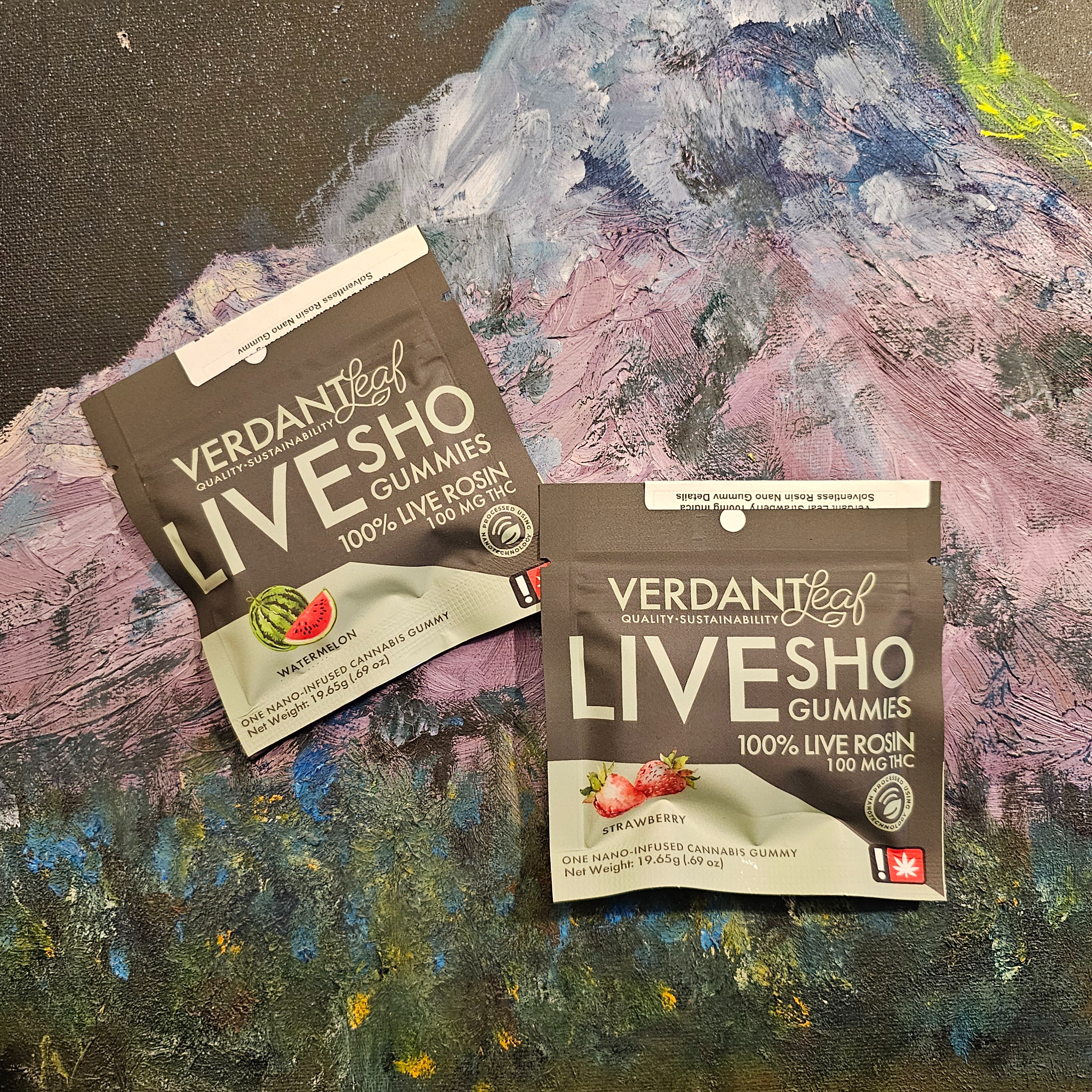 Photograph of product: Verdant Leaf 100mg Lemon Oui'd Live Rosin Gummy