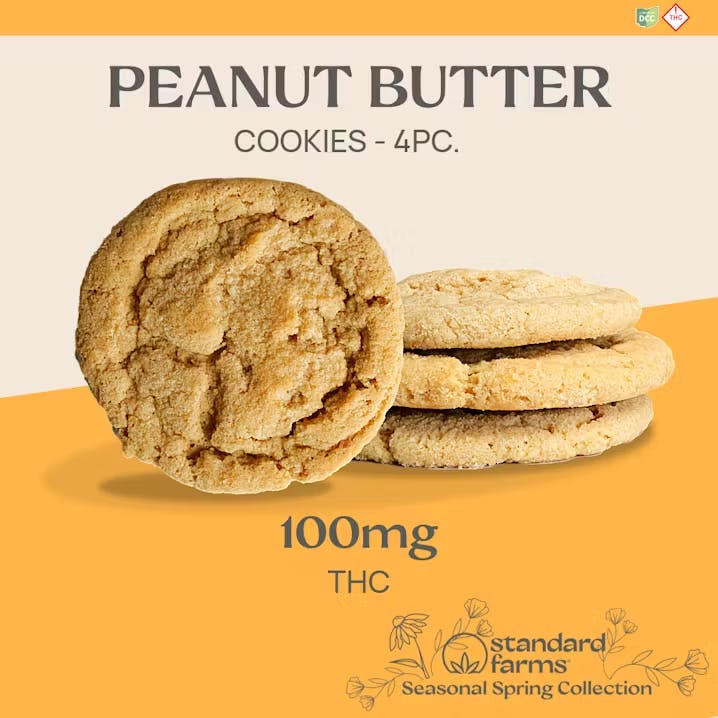 Photograph of Product: Peanut Butter Cookies 100mg (H) [4pk] - 