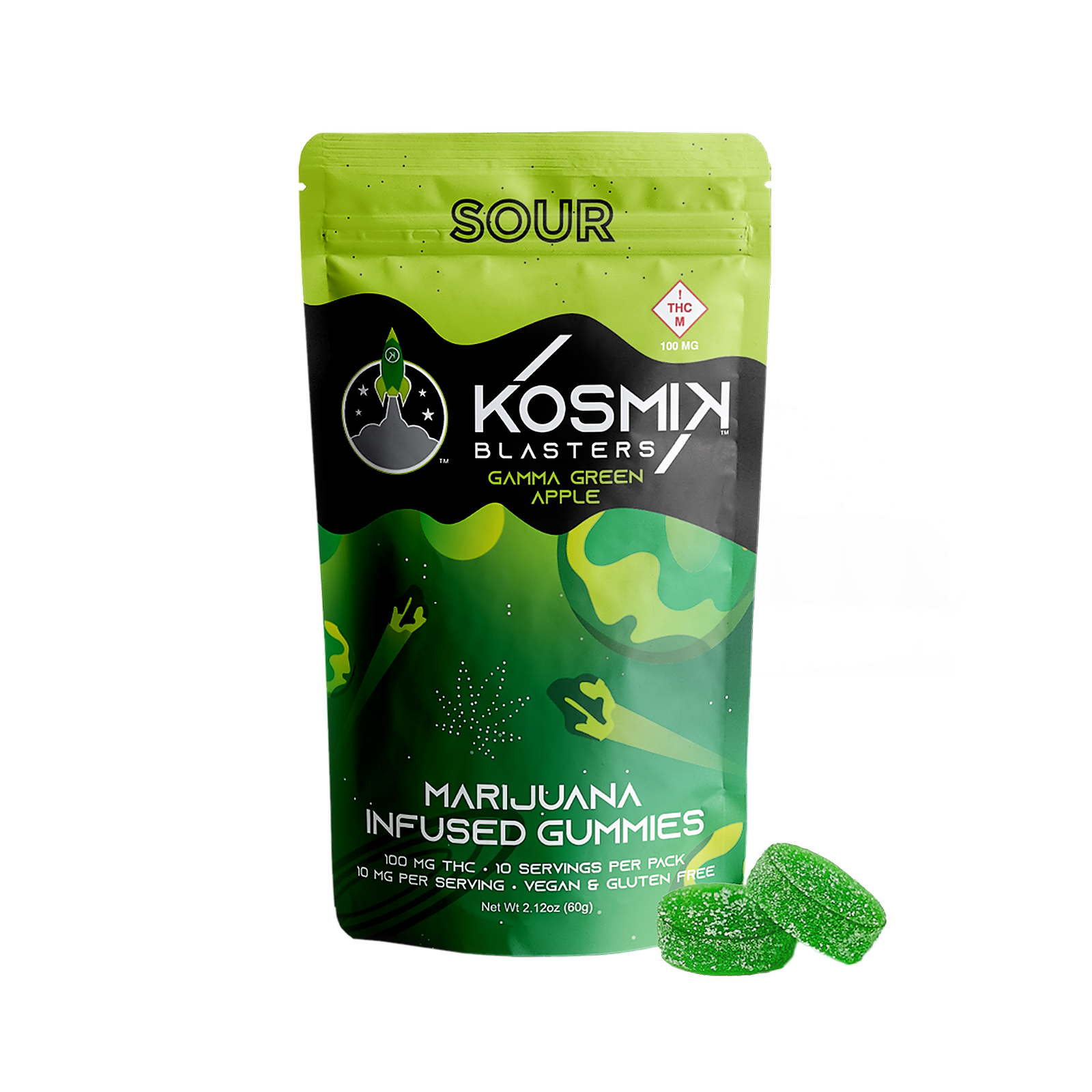 Photograph of product: Blaster Sour Gamma Green Apple (100mg)