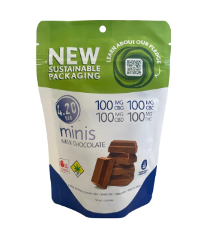 Photograph of product: 4.20 Bar Mini - Milk Chocolate 1:1:1:1 - 10pk Edibles