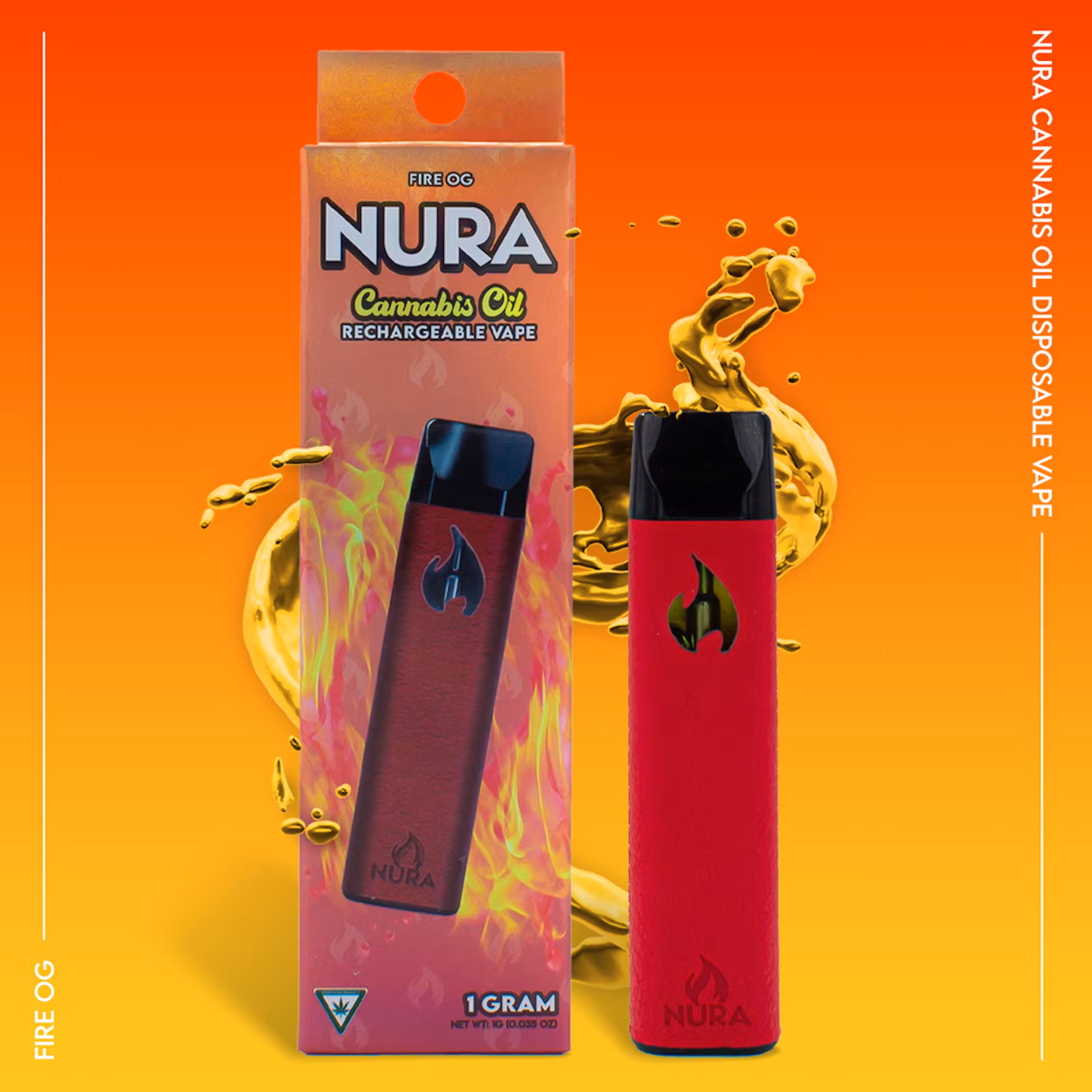 Photograph of product: NURA | FIRE OG - DISPOSABLE HYBRID