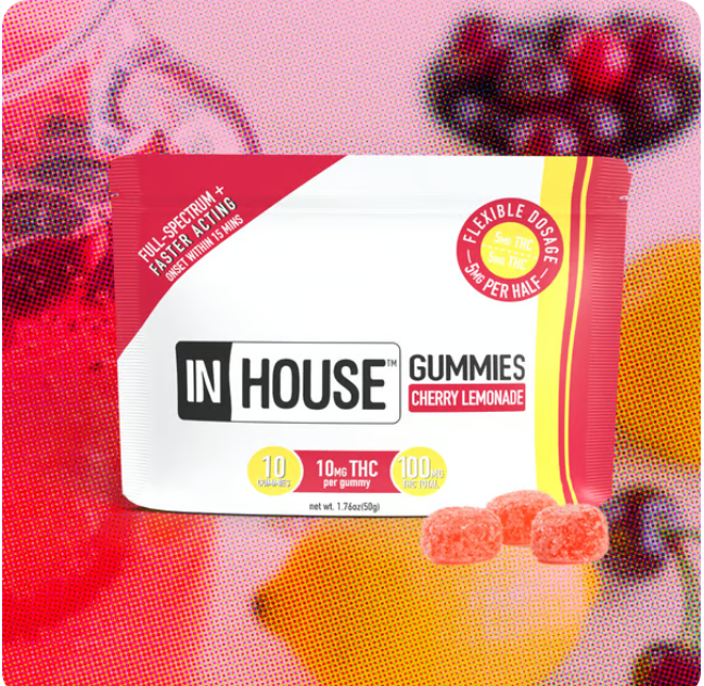 Photograph of product: In House - Gummies - Wild Berry 10pk (100mg)