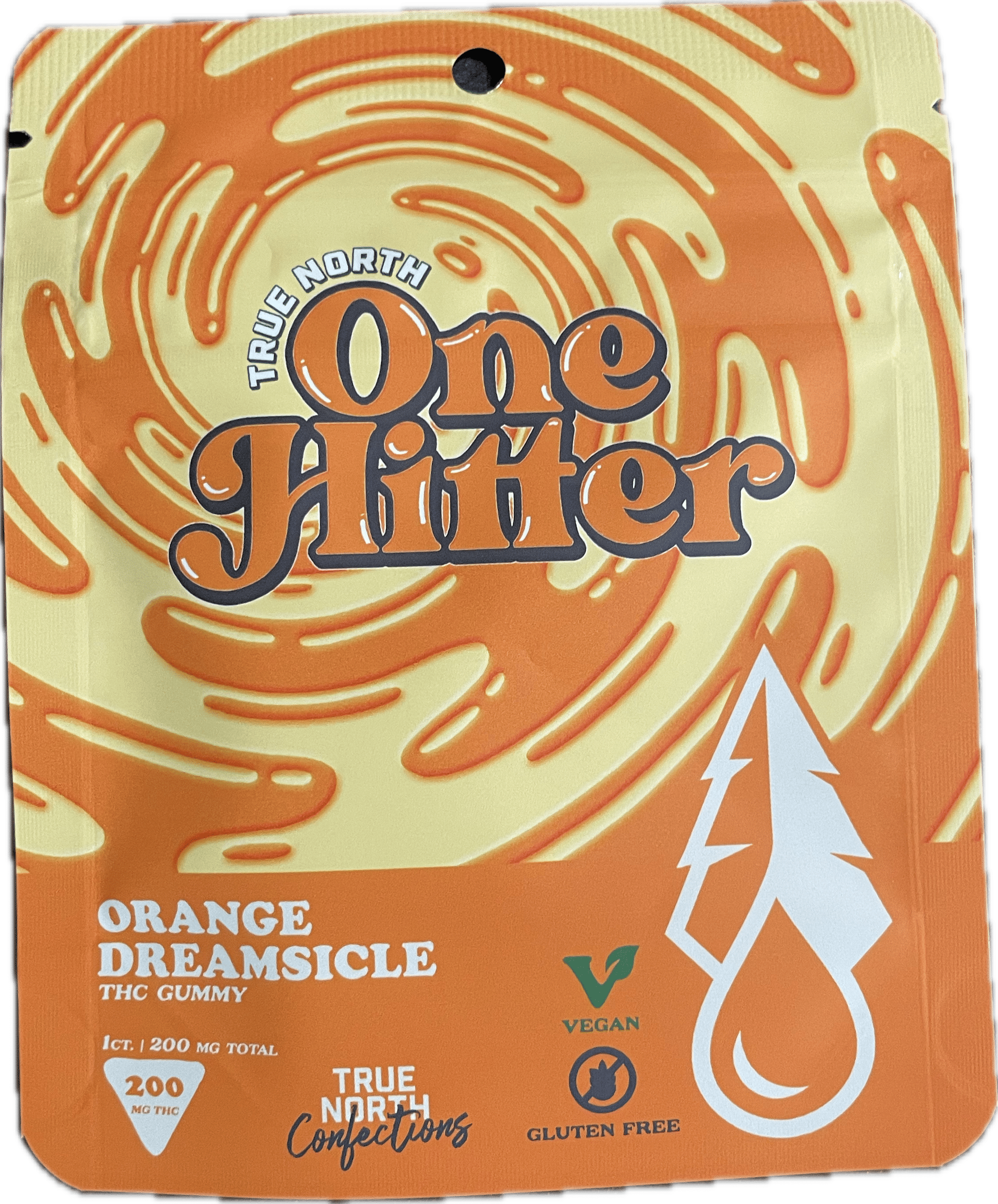 Photograph of product: True North - One Hitter Orange Dreamsicle - 1pc - 200mg