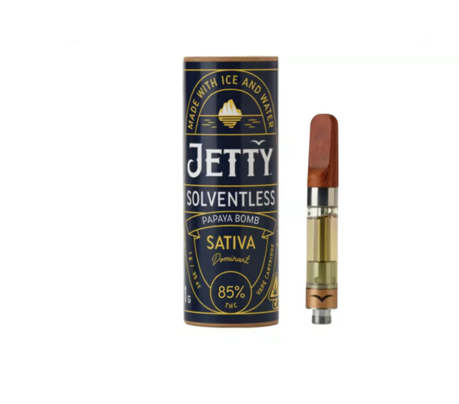 Photograph of product: Jetty Extracts - Banana Breath - Cart 1G Live Rosin Sativa