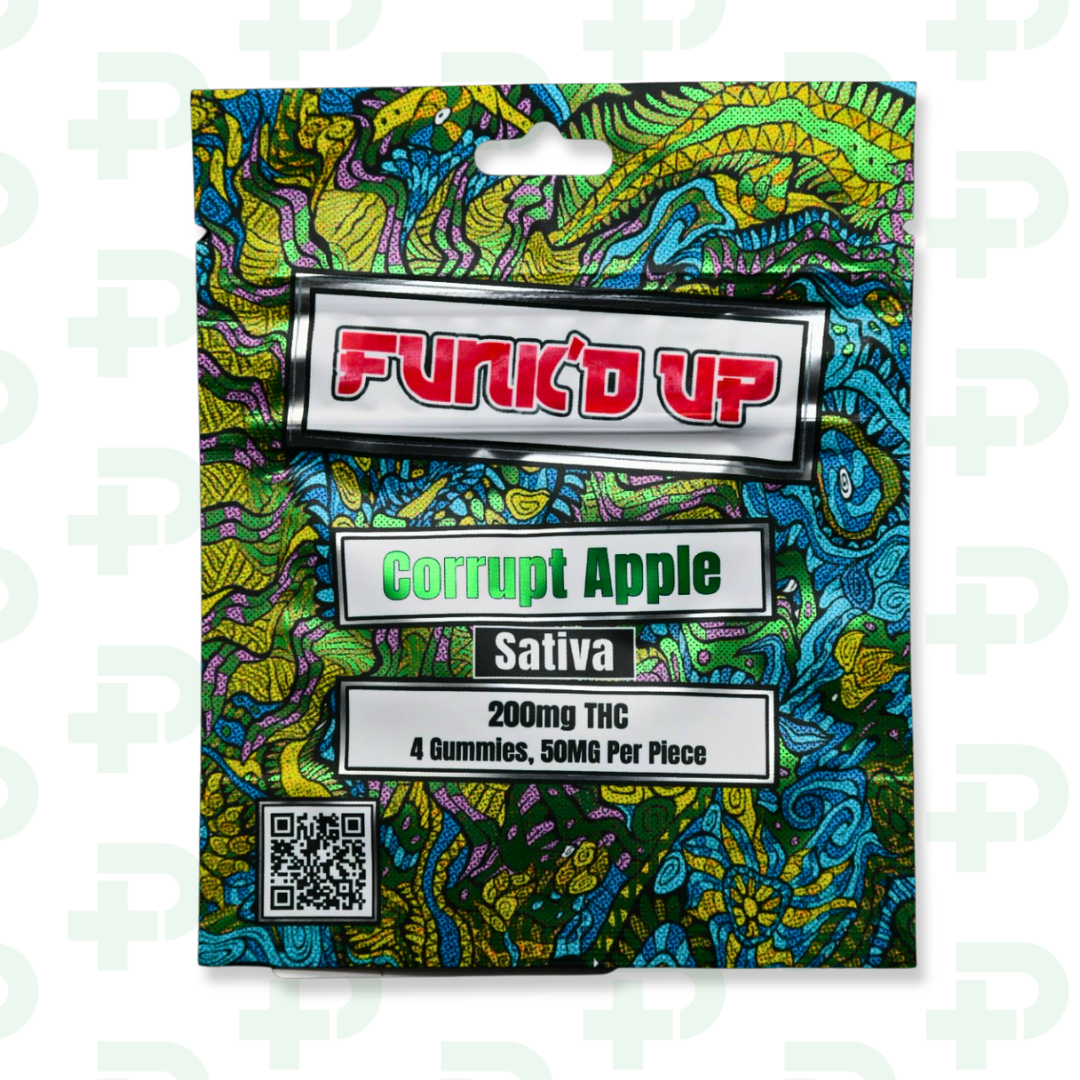 Photograph of product: Funk'd Up 200mg Gummies - Corrupt Apple