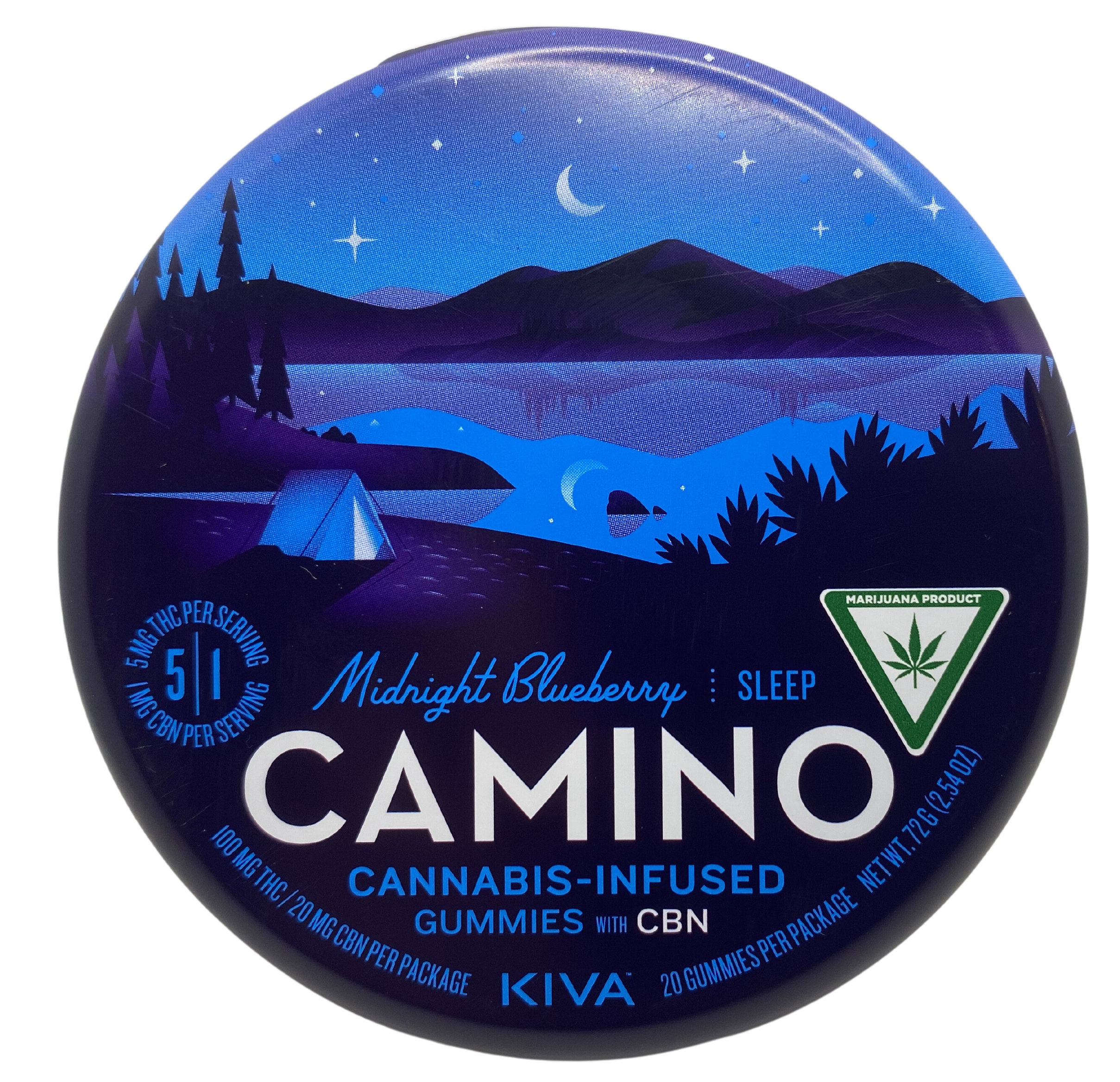 Photograph of product: Midnight Blueberry | Gummy Edible | 100mg TH-oui/20mg CBN