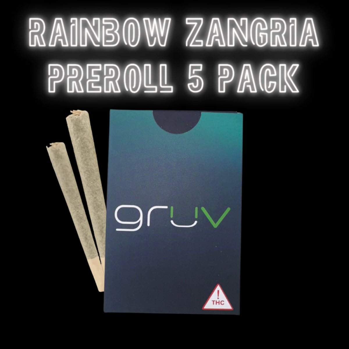 Photograph of product: GruV | 5x.7g | Rainbow Zangria | Pre-Roll Pack