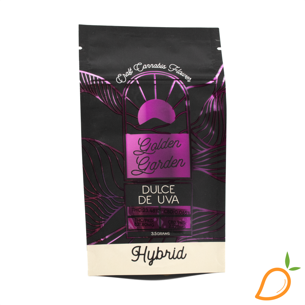 Photograph of product: 3.5g Dulce De Uva Prepackaged Flower Golden Garden