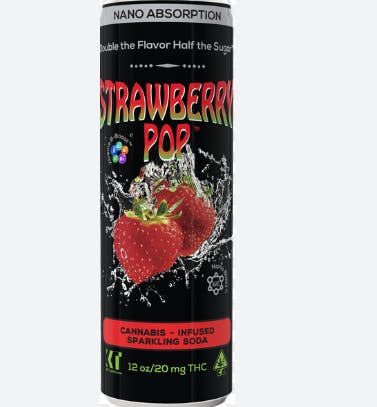 Photograph of product: KT California- Oui'd Sparkling Soda | Strawberry Pop 20mg TH-oui