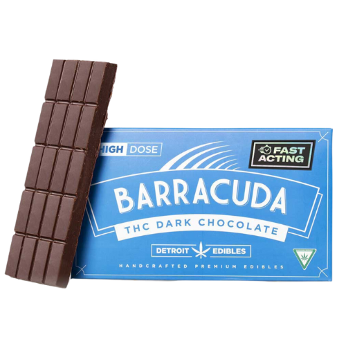 Photograph of product: Dark Chocolate Bar 200mg Barracuda Bar By Detroit Edibles