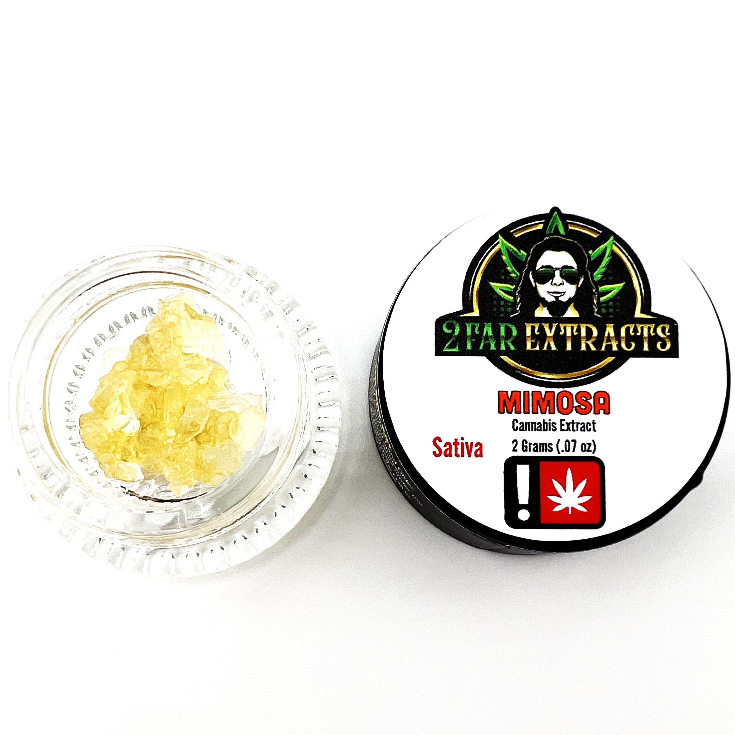 Photograph of product: 2 Far Extracts | Mimosa 2g Rocks & Sauce