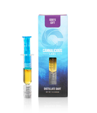 Photograph of product: Cannalicious - Distillate Dart - Blue Raz