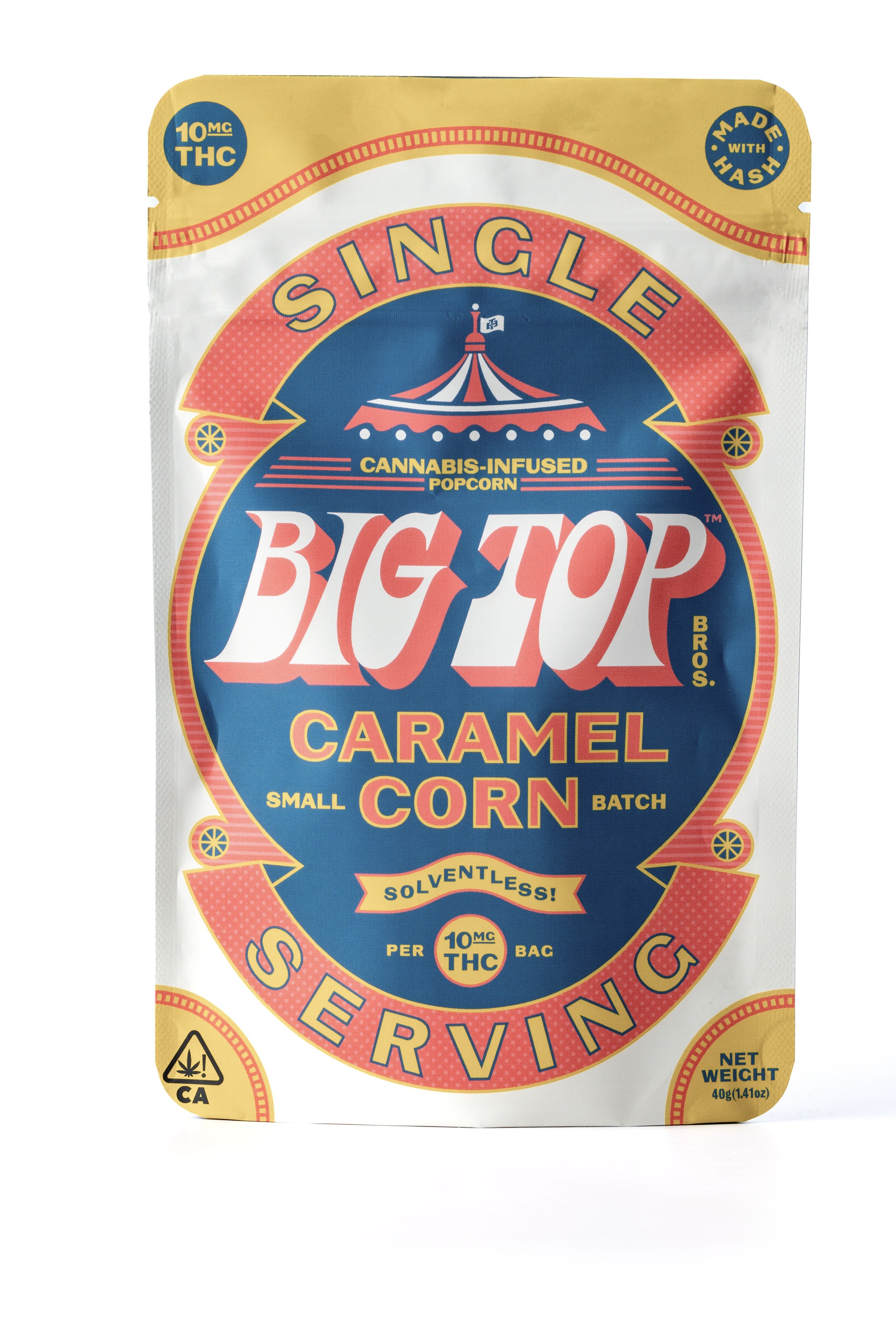 Photograph of product: Big Top | Caramel Corn Popcorn | .2mg per Kernel | 10mg