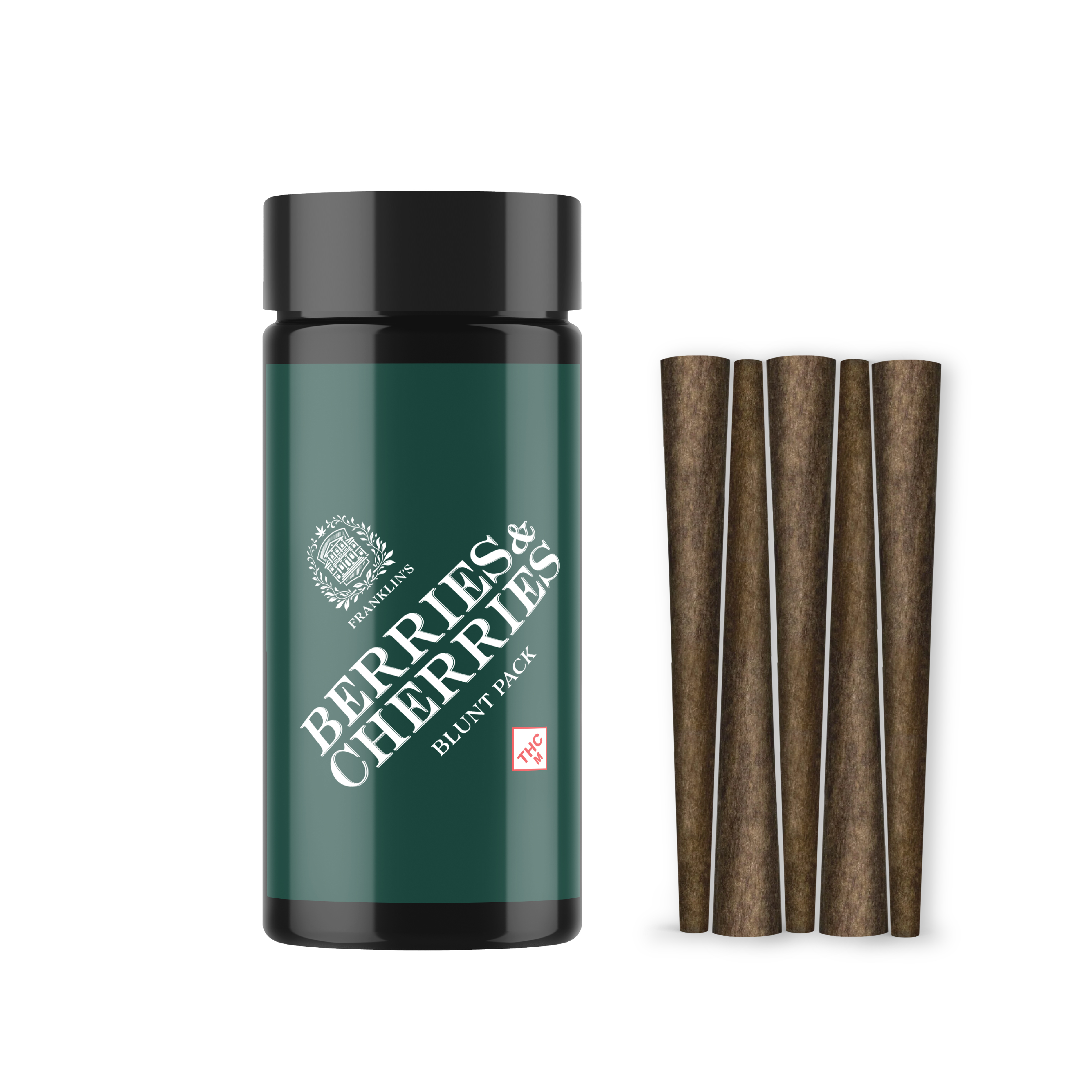 Photograph of product: Berries & Cherries - Franklin's - 3.75g Blunt 5-Pack (0.75g x5)