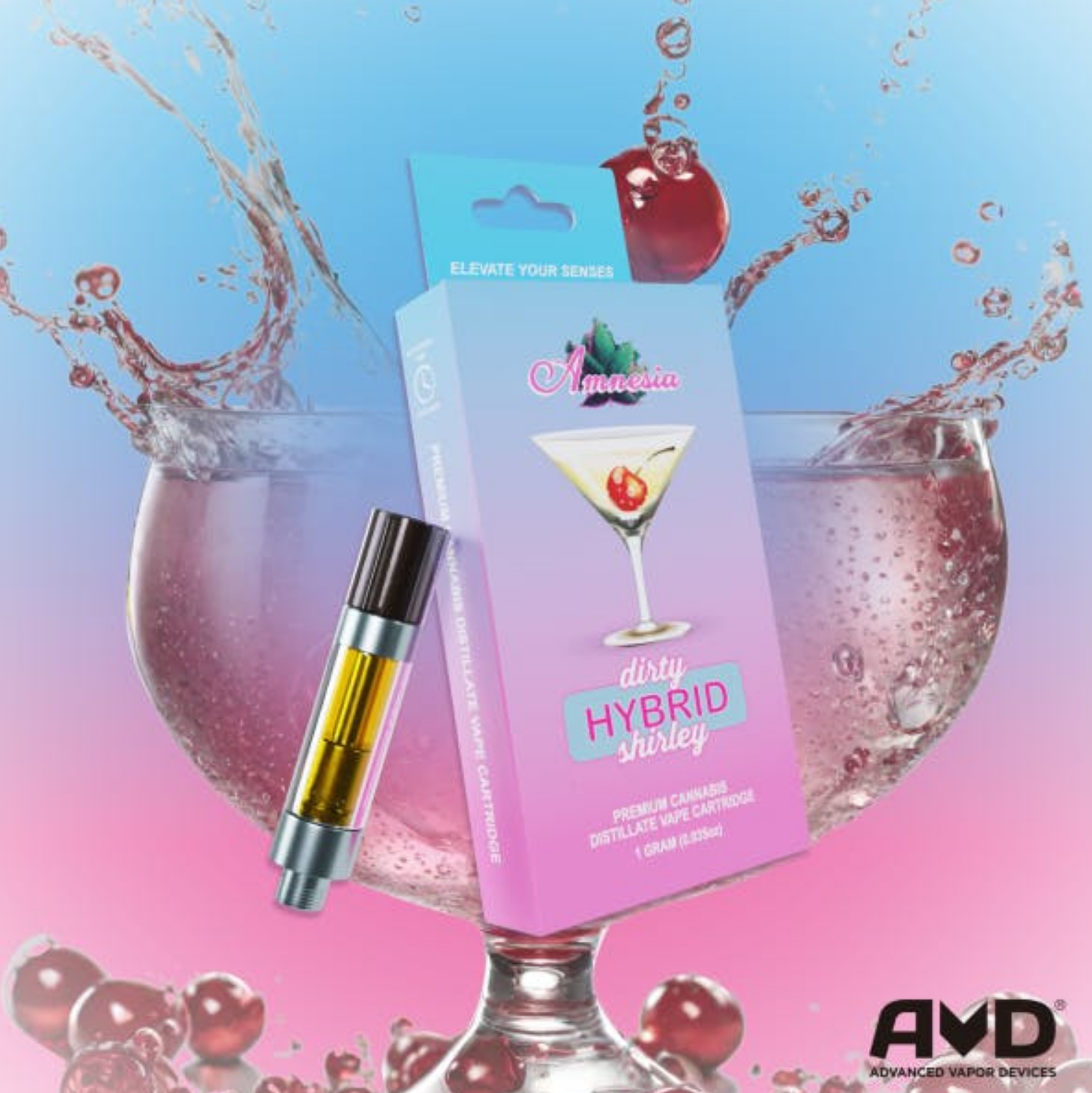 Photograph of product: Amnesia - Dirty Shirley Cartridge 1g | 6/$50 | 15/$79