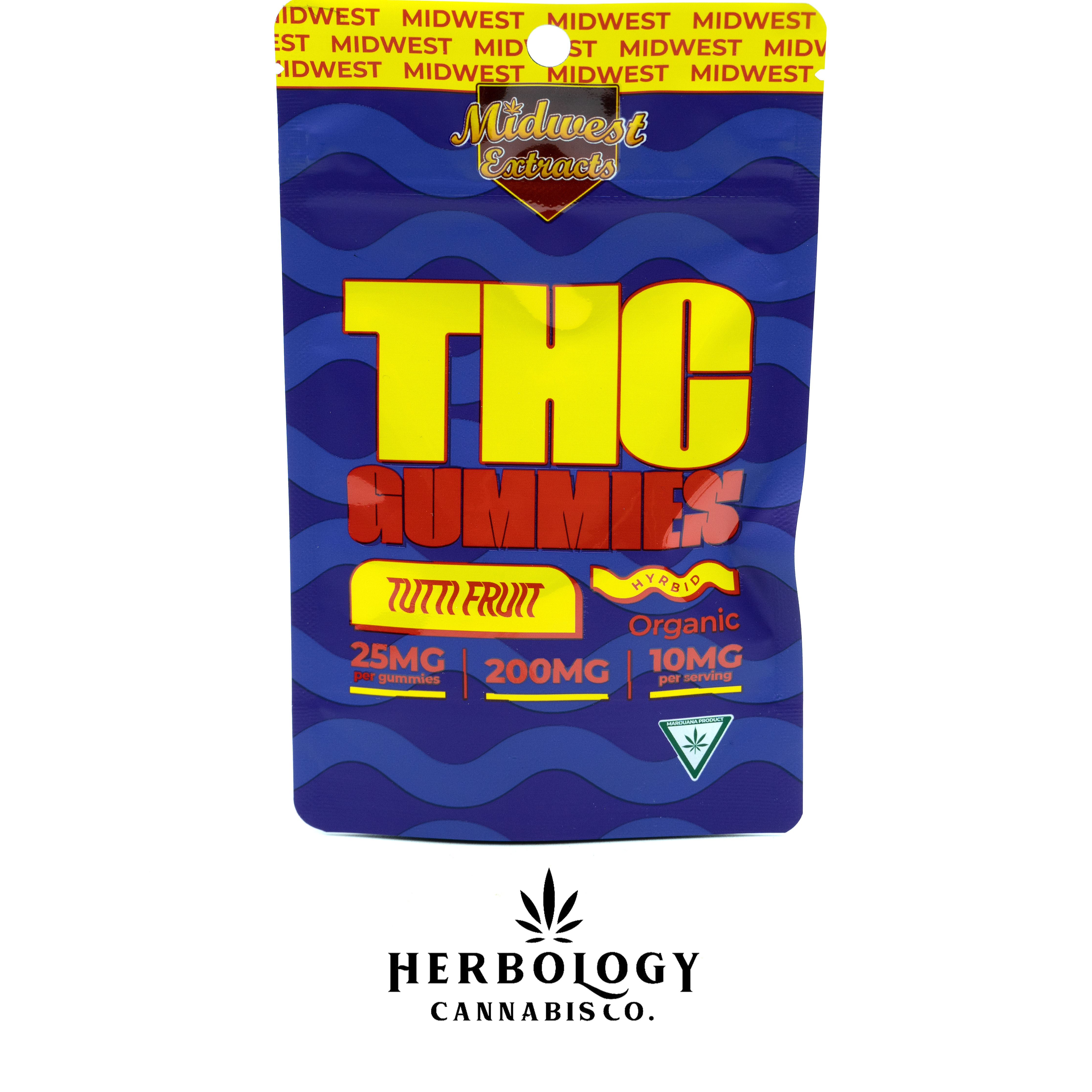 Photograph of product: Midwest Extracts | Gummy | Tutti Fruit | 200mg