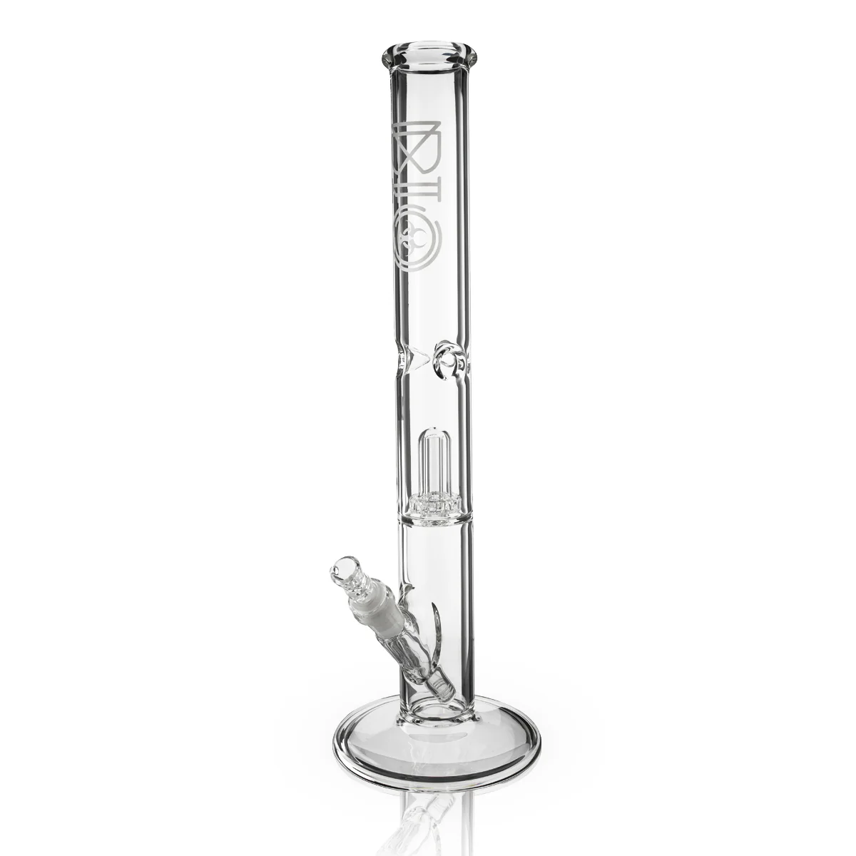 Photograph of product: BIO Glass Showerhead Percolator Straight Water Pipe 18" - Silver