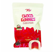 Photograph of product: Mojo | Choco Gummies | White Chocolate Strawberry  | 200mg
