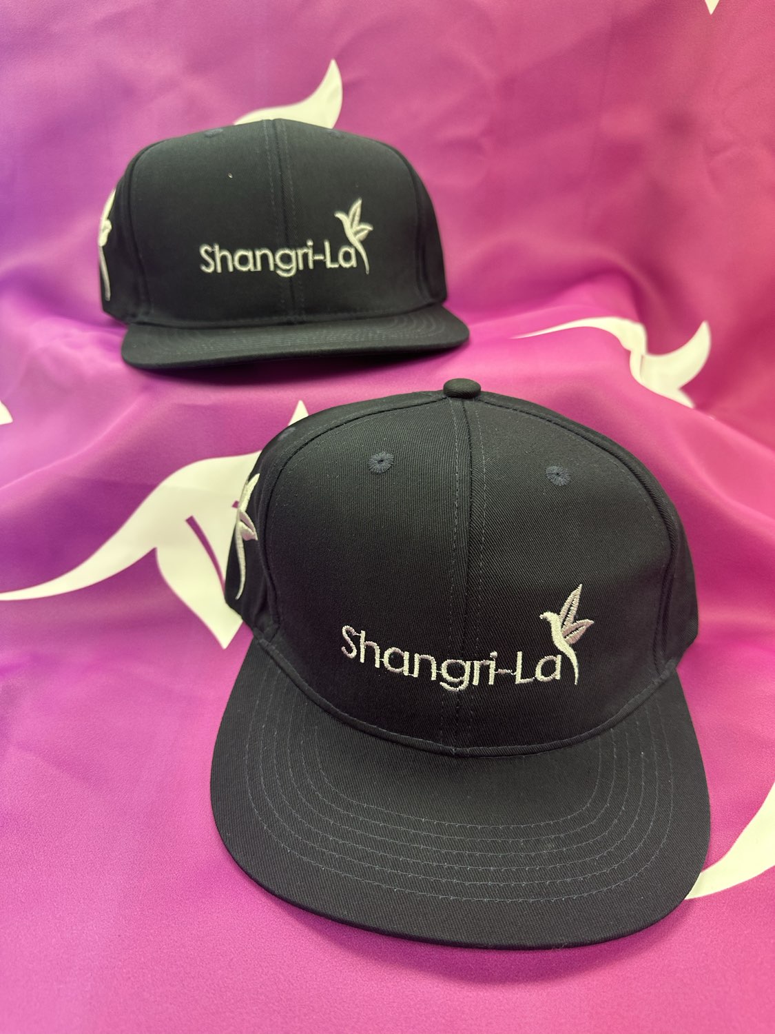 Photograph of product: Shangri-La Navy Blue/Gray Snapback Hat