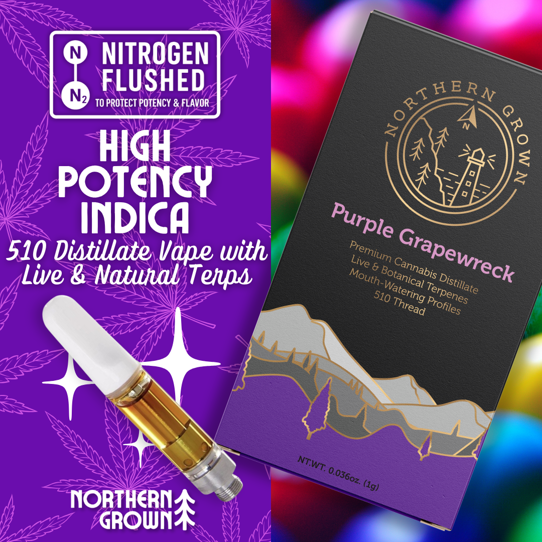 Photograph of product: Northern Grown | Purple Grapewreck Vape | 1.0g