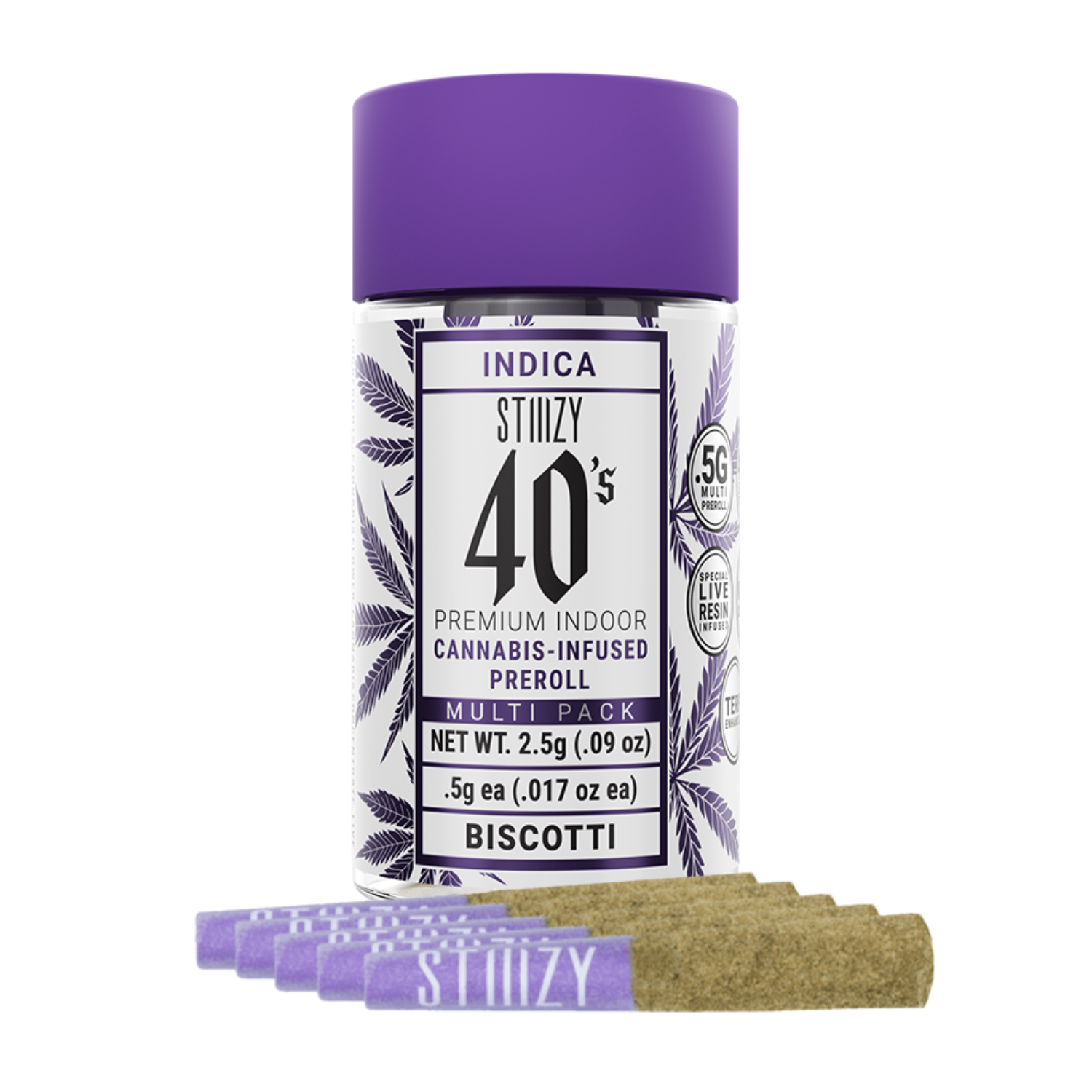 Photograph of product: Biscotti [I] - Infused 40's Prerolls 5PK