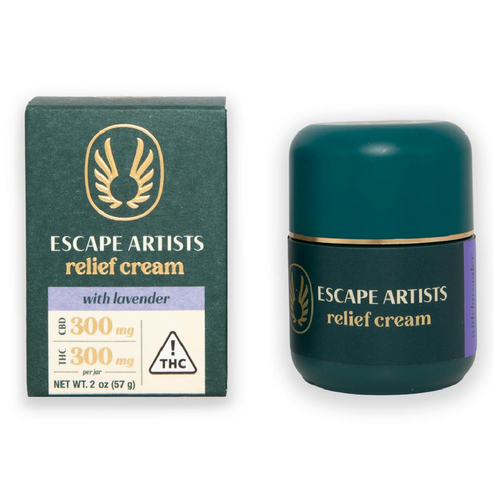 Photograph of product: ESCAPE ARTISTS 1:1 LAVENDER RELIEF CREAM [300MG TH-oui: 300MG CBD]