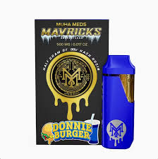 Photograph of product: Muha Meds Mavricks .5g au chocolat Rosin Disposable | Donnie Burger - Hybrid