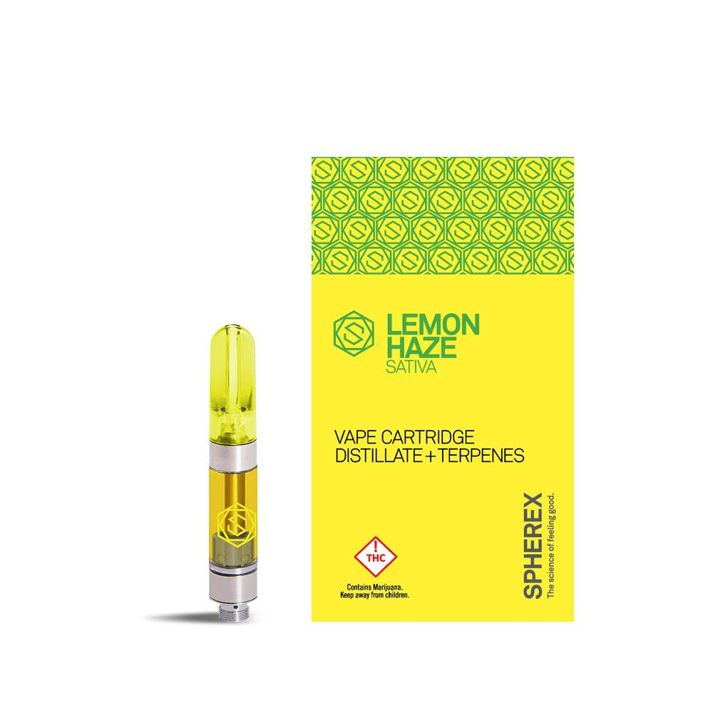 Photograph of product: Spherex Lemon Haze DST Cartridge 1000mg