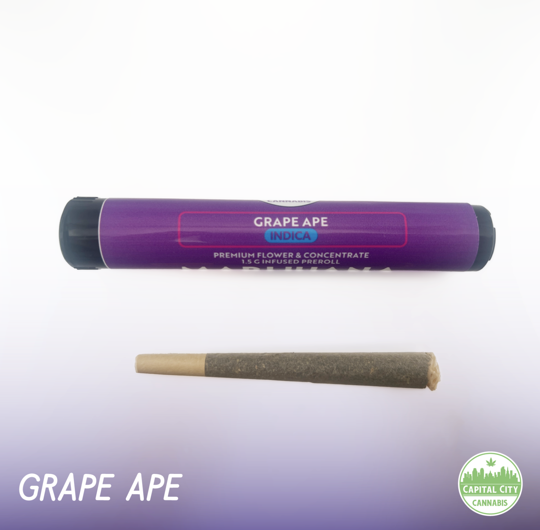Photograph of product: Capital City | Grape Ape Infused Pre-Roll
