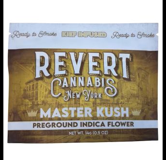 Photograph of product: Revert | Master Kush | Kief Infused Preground Flower - 14g