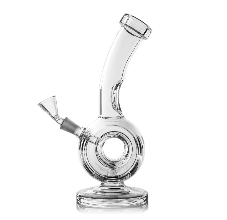 Photograph of product: Saturn Bong | 7" Clear Circular Water Pipe