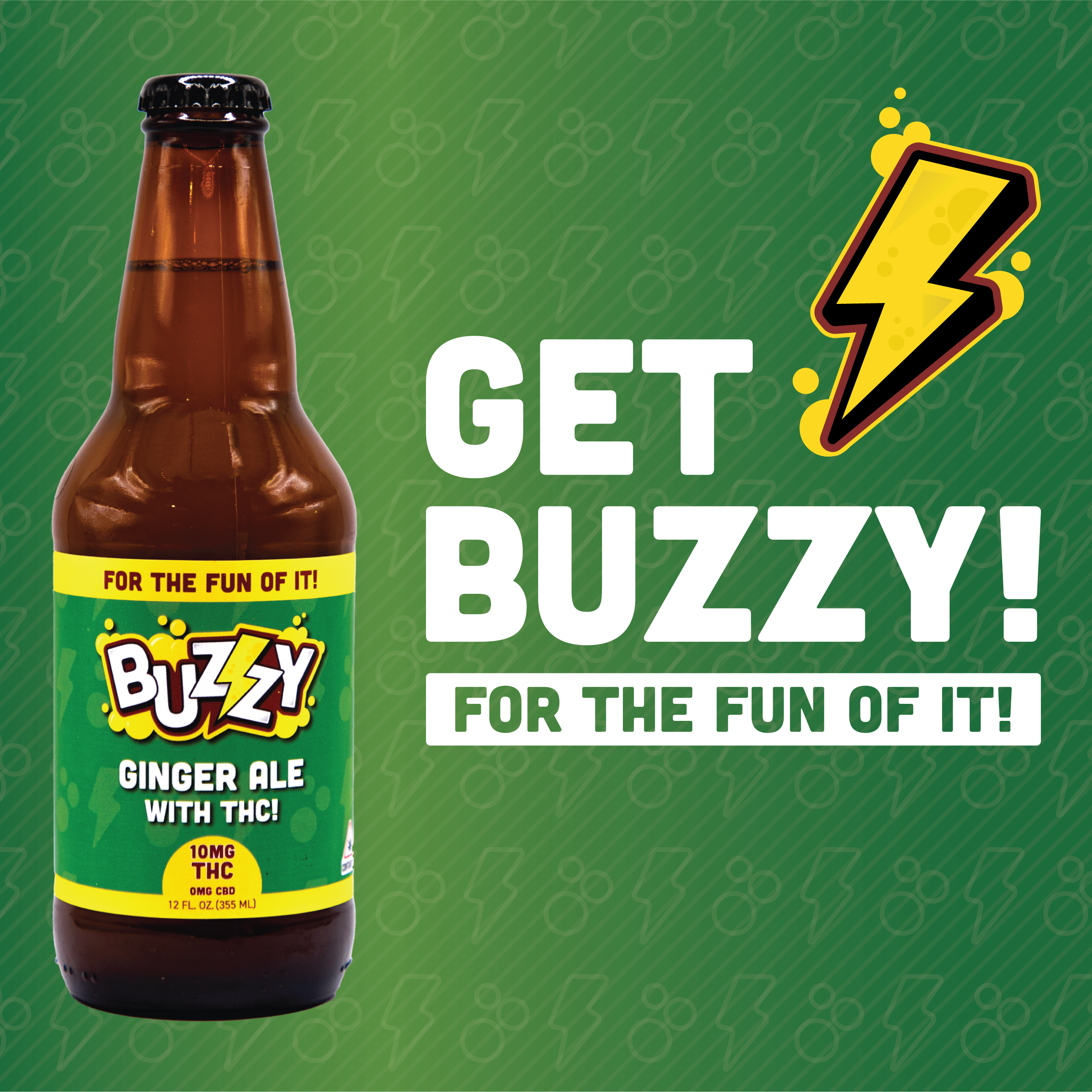 Photograph of product: Buzzy Ginger Ale 10 mg