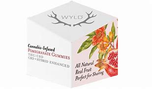 Photograph of product: WYLD EDIBLE GUMMIES HYBRID CBD 1:1 POMEGRANATE 200MG DOH