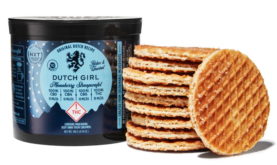Photograph of product: Dutch Girl  Moonberry Stroopwafel - Sleep - 100mg