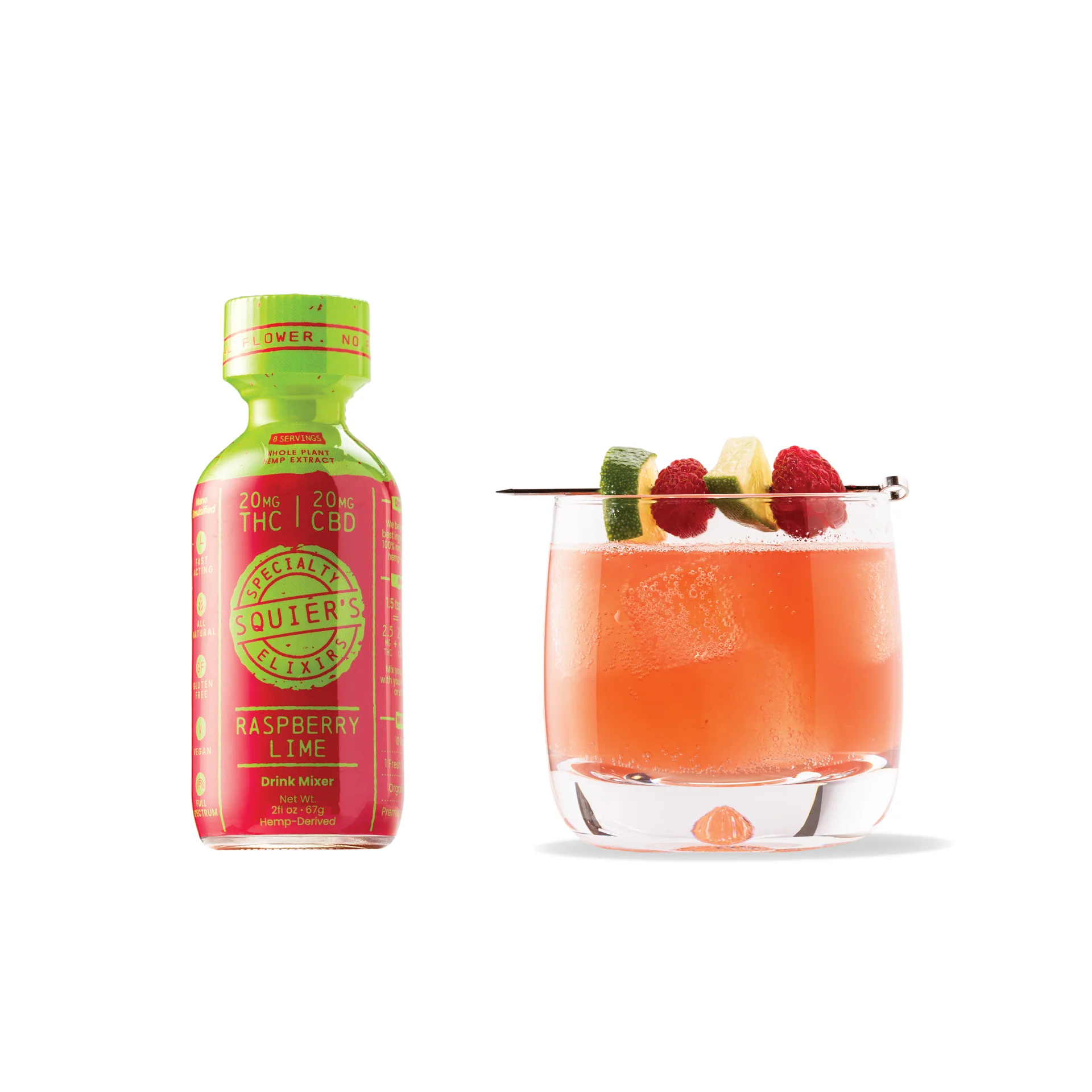 Photograph of product: Raspberry Lime au chocolat Rosin Elixir | 5 fl oz