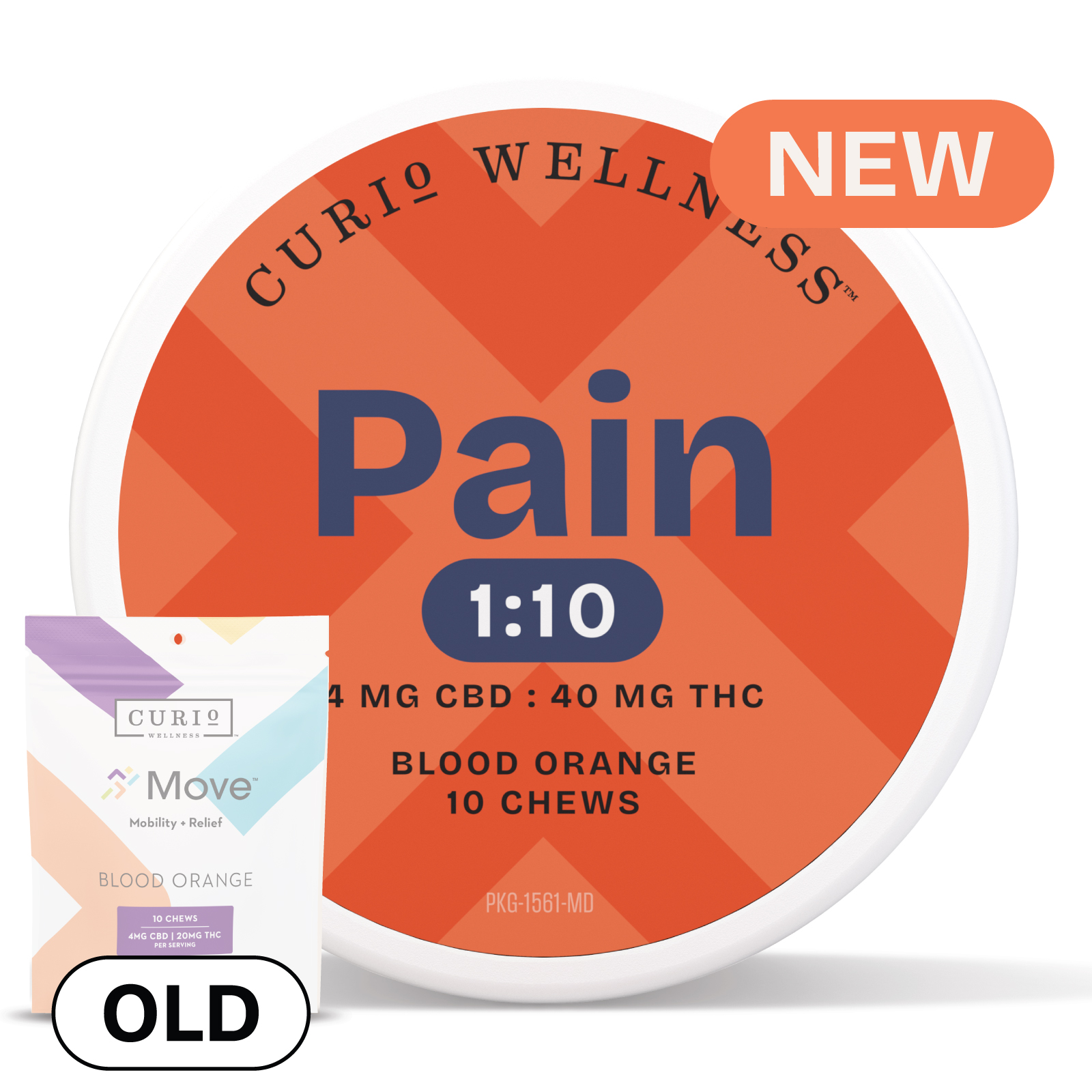 Photograph of product: Pain 1:10 Blood Orange Chews [4mg CBD | 40mg TH-oui]