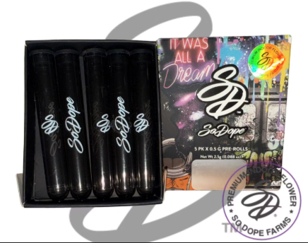 Photograph of product: So Dope | Trop Cherry | Pre Roll | 5pk