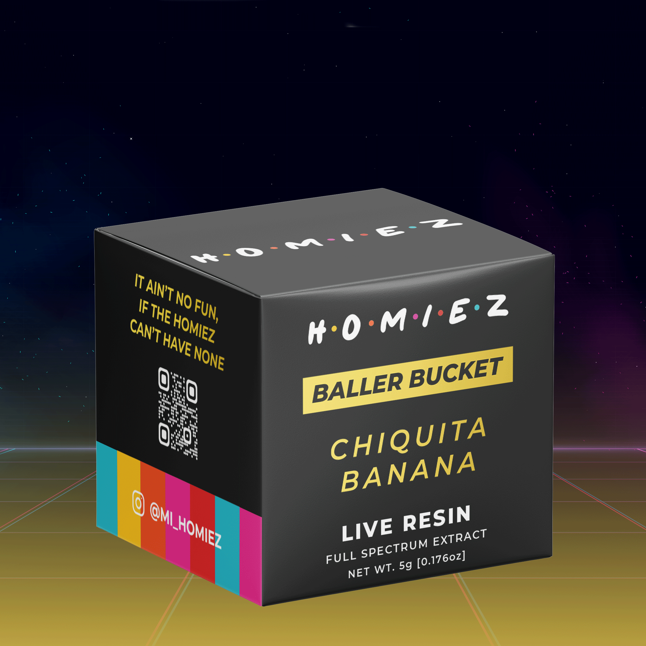 Photograph of product: Homiez - 5g Baller Bucket - Chiquita Banana
